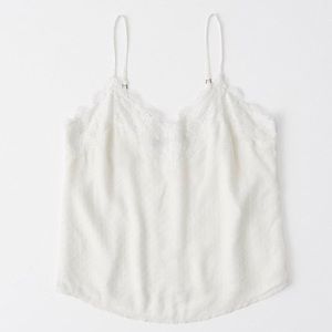 Abercrombie Clip Dot Lace Trim Cami - Small
